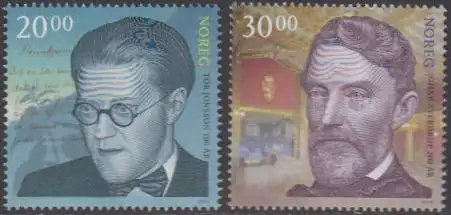 Norwegen MiNr. 1923-24 Geb. Tor Jonsson und Johan Sverdrip (2 Werte)