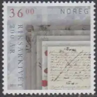 Norwegen MiNr. 1937 Reichsarchiv, Entwurf des Grundgesetzes (36,00)