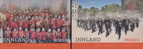 Norwegen MiNr. 1968-69 Musikkorpsverband, Jugend-, Militärkapelle, skl (2 Werte)