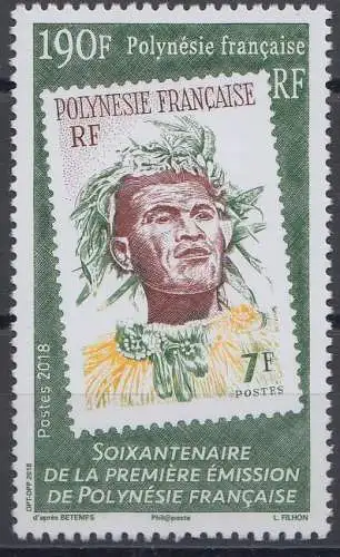Franz. Polynesien Mi.Nr. 1397, 60 Jahre Briefmarken Franz.-Polynesiens (190)
