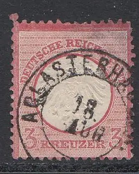 D,Dt.Reich Mi.Nr. 9 Adler mit klein. Brustschild (3 Kr.), gest. "Aglasterhausen"