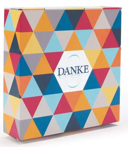 Geschenkschachtel für einen Goldbarren in Blisterverpackung „Danke“, modern 