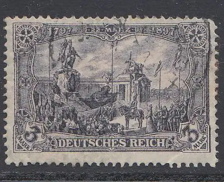 D,Dt.Reich Mi.Nr. 96BII, Freim. Denkmal Kaiser Wilhelm I.