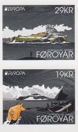 Färöer MiNr. 1042-1043 Europa 2022, Geschichten und Mythen skl. (2 Werte)