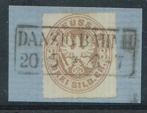Preußen, Mi.Nr. 18a, Preußischer Adler im Oval, "Danzig Bahnhof"