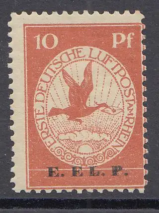 D,Dt.Reich Mi.Nr. V Flugpost am Rhein und Main, Aufdruck E.EL.P.