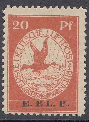 D,Dt.Reich Mi.Nr. VI Flugpost am Rhein und Main, Aufdruck E.EL.P.