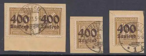 D,Dt.Reich Mi.Nr.297-300, Freimarken mit neuem Wertaufdruck, geprüft