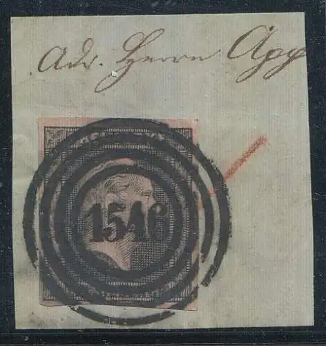 Preußen, Mi.Nr. 2, König Friedrich-Wilhelm IV., ideal gestempelt "1546"