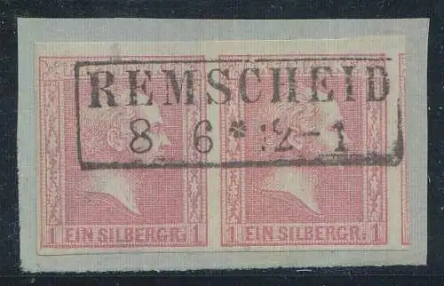 Preußen, Mi.Nr. 10, König Friedrich-Wilhelm IV., ideal gestempelt "Remscheid"