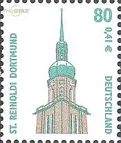 D,Bund Mi.Nr. 2177 Sehenswürdigk., Kirche St.Reinoldi Dortmund (80Pf/0,41€)