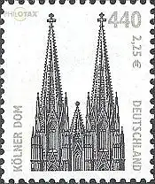 D,Bund Mi.Nr. 2206 Sehenswürdigk., Kölner Dom (440Pf/2,25€)