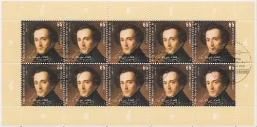 D,Bund Mi.Nr. 2720 Felix Mendelssohn Bartholdy, Komponist (Klbg.)