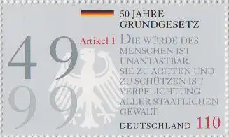 D,Bund Mi.Nr. 2050 50 J. Grundgesetz (110)