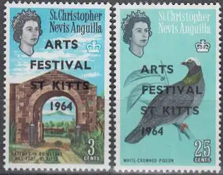 St.Christopher-Nevis-Anguilla Mi.Nr. 154-55 Festival der Künste (2 Werte)