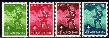 Süd-Vietnam Mi.Nr. 196-199 Nationales Pfadfindertreffen (4 Werte)