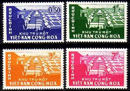 Süd-Vietnam Mi.Nr. 212-215 Errichtung von "Wohlstandszonen" (4 Werte)