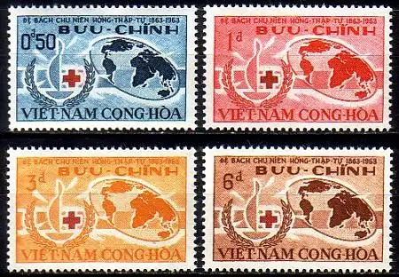 Süd-Vietnam Mi.Nr. 296-299 100 Jahre Int. Rotes Kreuz (4 Werte)