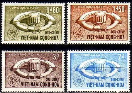 Süd-Vietnam Mi.Nr. 308-311 Kernenergie für den Frieden (4 Werte)