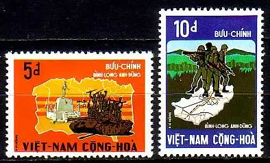 Süd-Vietnam Mi.Nr. 517-518 Erfolgreiche Kämpfe bei Binh-Long (2 Werte)