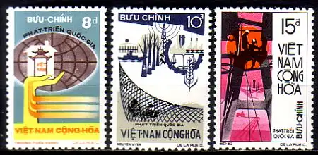 Süd-Vietnam Mi.Nr. 535-537 Nationale Entwicklung (3 Werte)