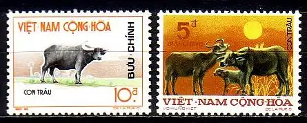 Süd-Vietnam Mi.Nr. 538-539 Jahr des Büffels (2 Werte)