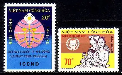 Süd-Vietnam Mi.Nr. 582-583 Unterstützung von Familien und Kindern (2 Werte)