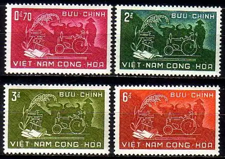 Süd-Vietnam Mi.Nr. 184-187 Agrarreform (4 Werte)