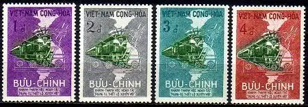 Süd-Vietnam Mi.Nr. 188-191 Wiedereröffnung Eisenbahnlinie Saigon-Dongha (4 Wte.)