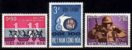 Süd-Vietnam Mi.Nr. 321-323 1 Jahrestag der Revolte gegen Ngo-dinh-Diem (3 Werte)