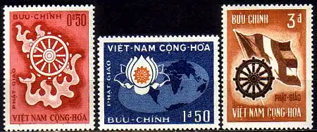 Süd-Vietnam Mi.Nr. 330-332 Buddhismus (3 Werte)