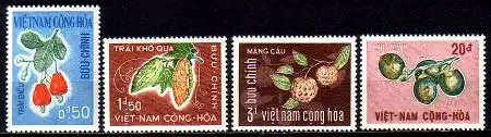 Süd-Vietnam Mi.Nr. 378-381 Früchte (4 Werte)