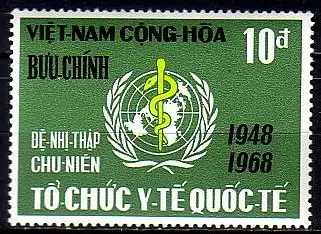 Süd-Vietnam Mi.Nr. 403 20 J. Weltgesundheitsorganisation (WHO) (10)