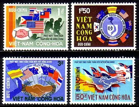 Süd-Vietnam Mi.Nr. 404-407 Bündnis mit den Nationen der freien Welt (4 Werte)