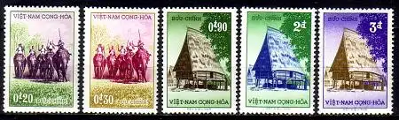 Süd-Vietnam Mi.Nr. 135-139 Wahl des Präsidenten Ngo-dinh-Diem (5 Werte)