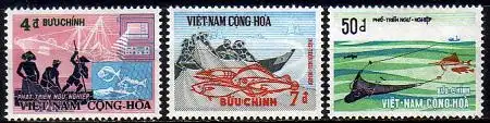 Süd-Vietnam Mi.Nr. 486-488 Fischereiwesen (3 Werte)