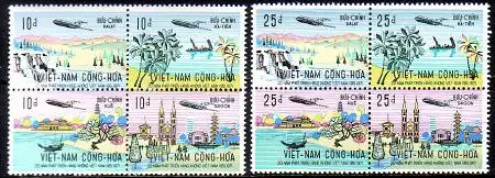 Süd-Vietnam Mi.Nr. Zdr. 495-502 20 Jahre vietnamesische Luftfahrt (2 Zdr.)