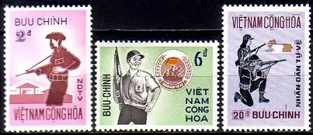 Süd-Vietnam Mi.Nr. 506-508 Zivile Selbstverteidigung (3 Werte)