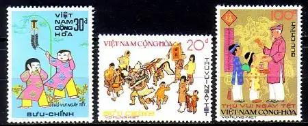 Süd-Vietnam Mi.Nr. 584-586 Neujahr (3 Werte)