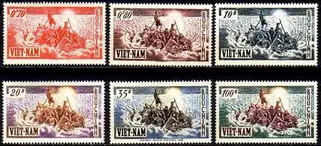 Süd-Vietnam Mi.Nr. 102-107 Ankunft der Evakuierten aus Nord-Vietnam (6 Werte)