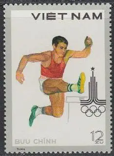 Vietnam Mi.Nr. 1094 Olymp. Sommerspiele Moskau, Hürdenlauf (12)