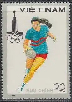 Vietnam Mi.Nr. 1095 Olymp. Sommerspiele Moskau, Basketball (20)