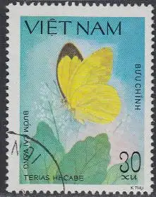 Vietnam Mi.Nr. 1354 Schmetterling Terias hecabe (30)