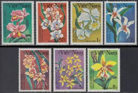 Vietnam Mi.Nr. 1425-31 Orchideen (7 Werte)