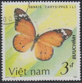 Vietnam Mi.Nr. 1806 Schmetterling Danais chrysippus (3)