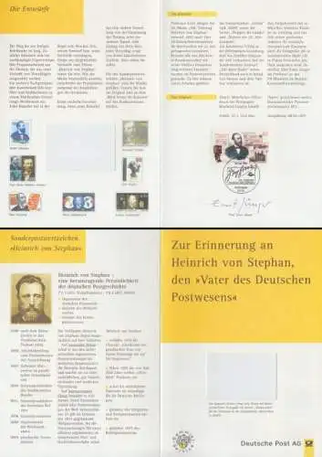 D,Bund Mi.Nr. 1912 Heinrich v.Stephan, Danke der Postphilatelie 
