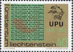 Liechtenstein Mi.Nr. 607 100 J. Weltpostverein, Posthorn + UPU Emblem (40)