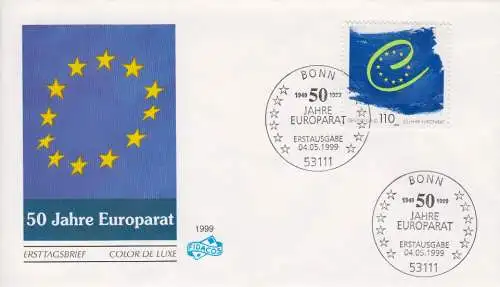 D,Bund Mi.Nr. 2049 50 J. Europarat (2 Stempel Bonn, 04.05.1999)