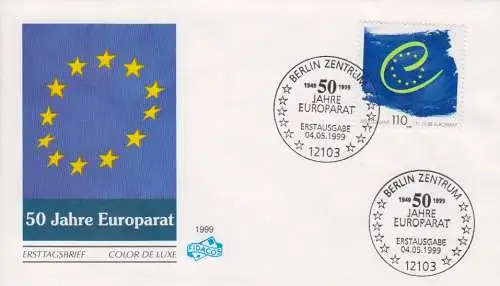 D,Bund Mi.Nr. 2049 50 J. Europarat (2 Stempel Berlin, 04.05.1999)