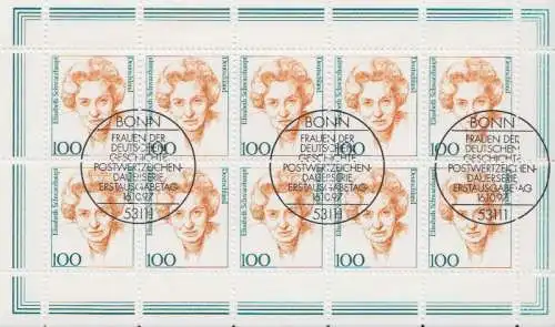 D,Bund Mi.Nr. Klbg. 1955 Frauen, Elisabeth Schwarzhaupt (m.10x1955)